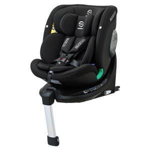 40-150cm Fotelik SPARCO SK7000i  czarny i-Size OBROTOWY Z NOGĄ