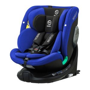 40-150cm Fotelik SPARCO SK7000i  niebieski i-Size OBROTOWY Z NOGĄ